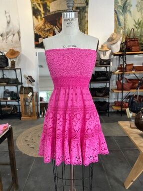Temptation Positano Pink Strapless Mini Dress